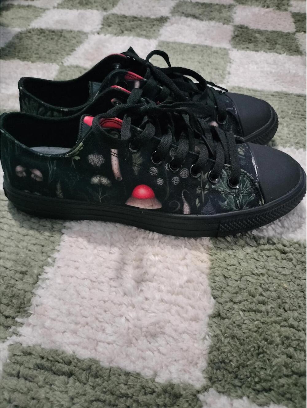 Rogue + Wolf sneakers with Mushrooms and ferns